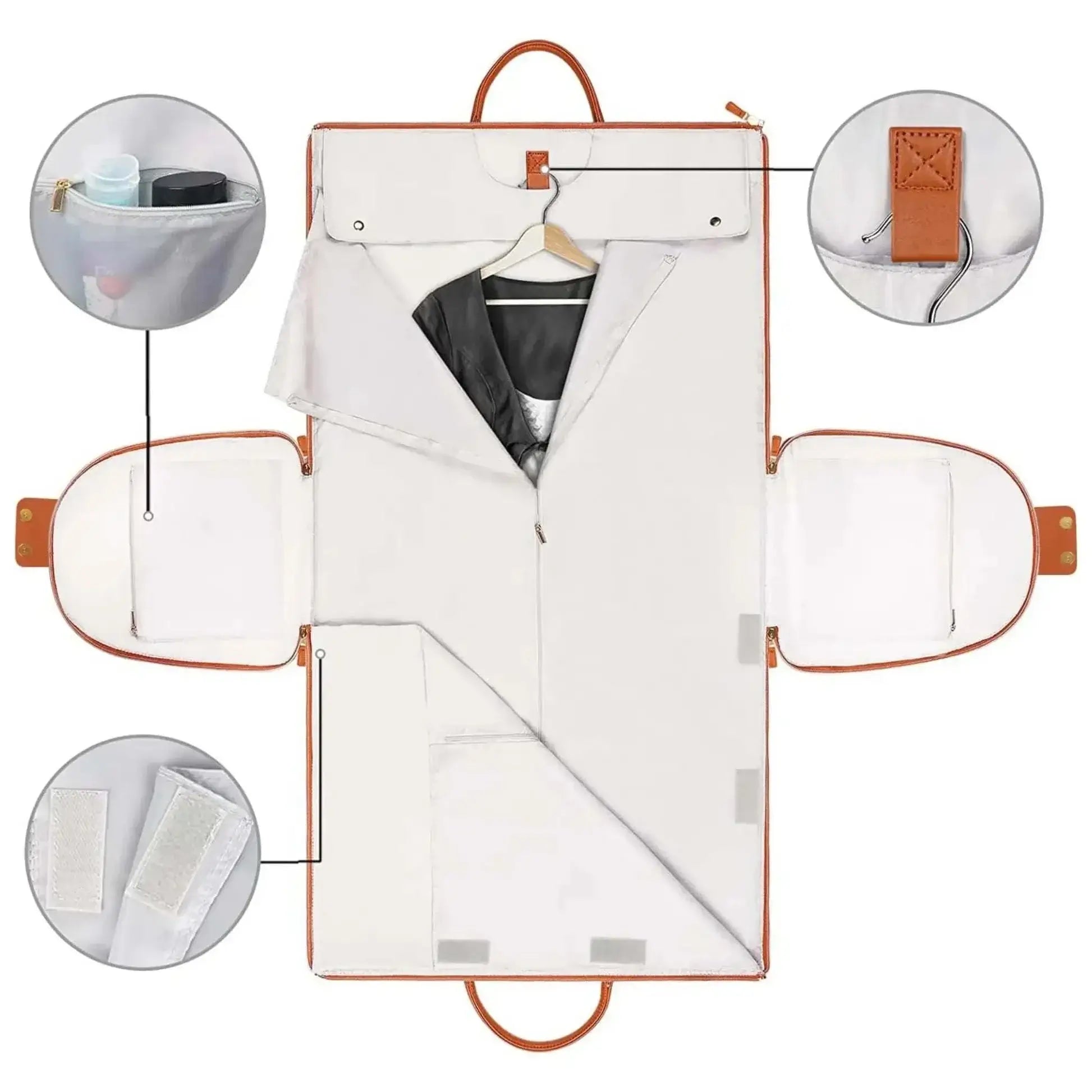 Foldable travel duffle bag with compartments and water-resistant design.