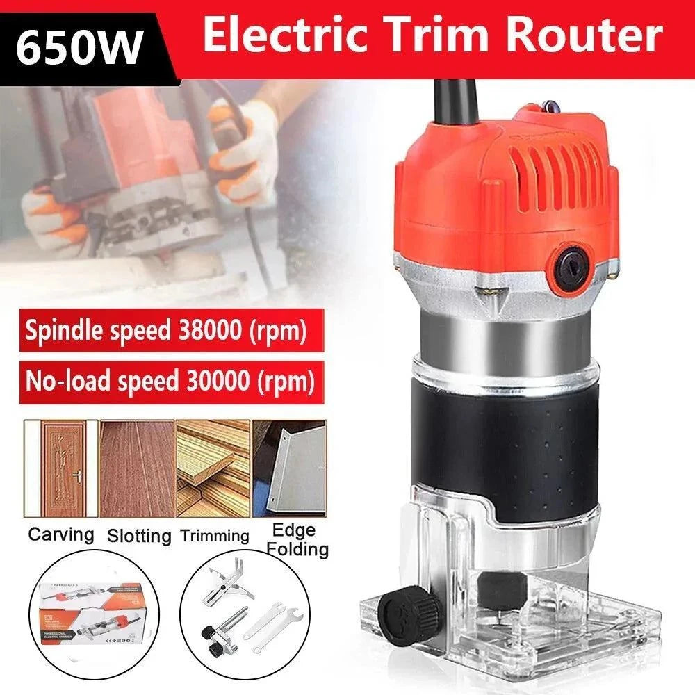 800W Electric Wood Trimming Machine Portable Tool for Carpentry