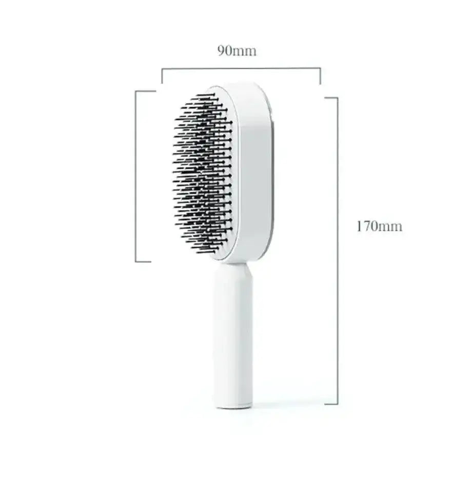 Women's 3D Hair Growth Self-Cleaning Brush with ergonomic handle and 3D air cushion design for scalp massage.