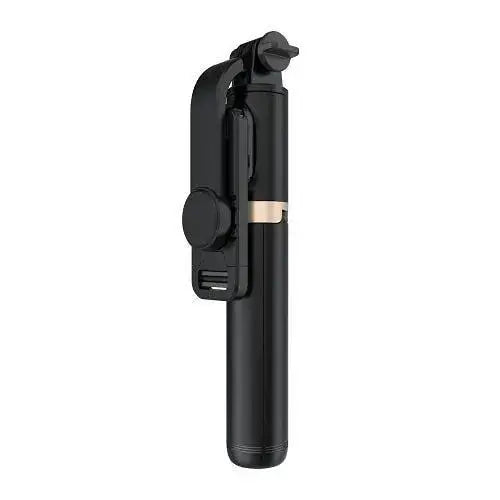 4-in-1 wireless Bluetooth selfie stick with 360-degree rotation and adjustable phone stand.