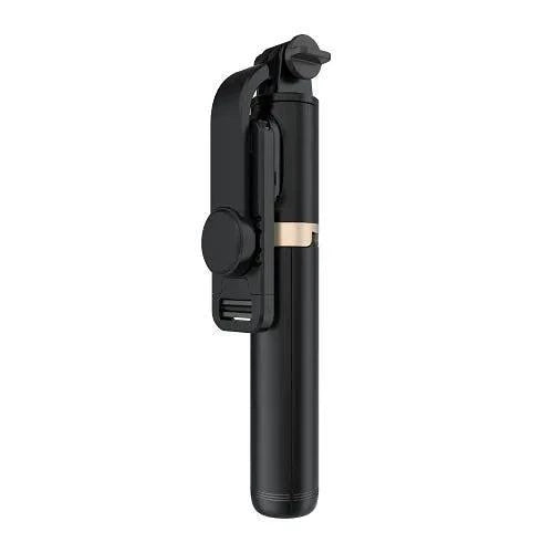 4-in-1 wireless Bluetooth selfie stick with 360-degree rotation and adjustable phone stand.