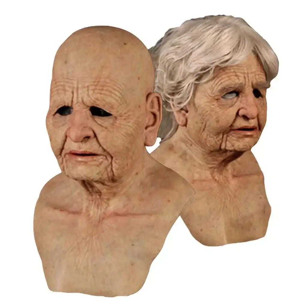 Old scary mask with realistic, intricate details for Halloween or themed parties.