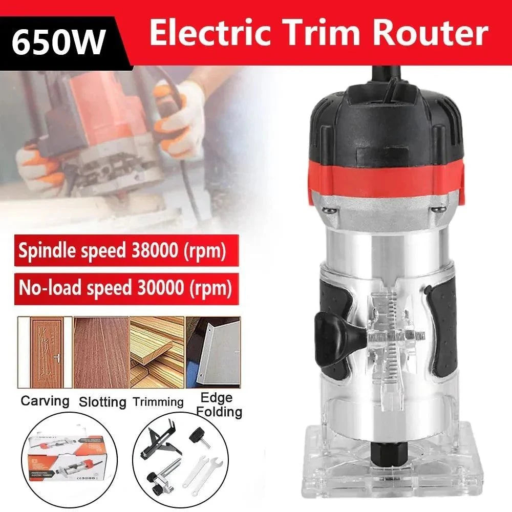 800W Electric Wood Trimming Machine Portable Tool for Carpentry