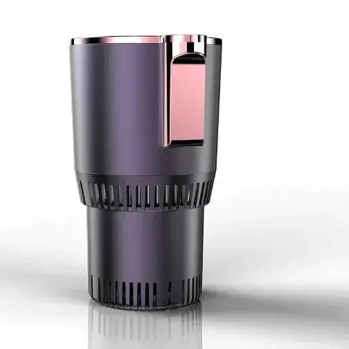 2-in-1 smart car cup warmer/cooler with digital display for temperature control.