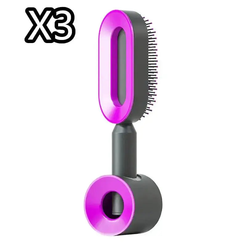 Self-Cleaning Hair Brush with Airbag Massage Scalp Comb