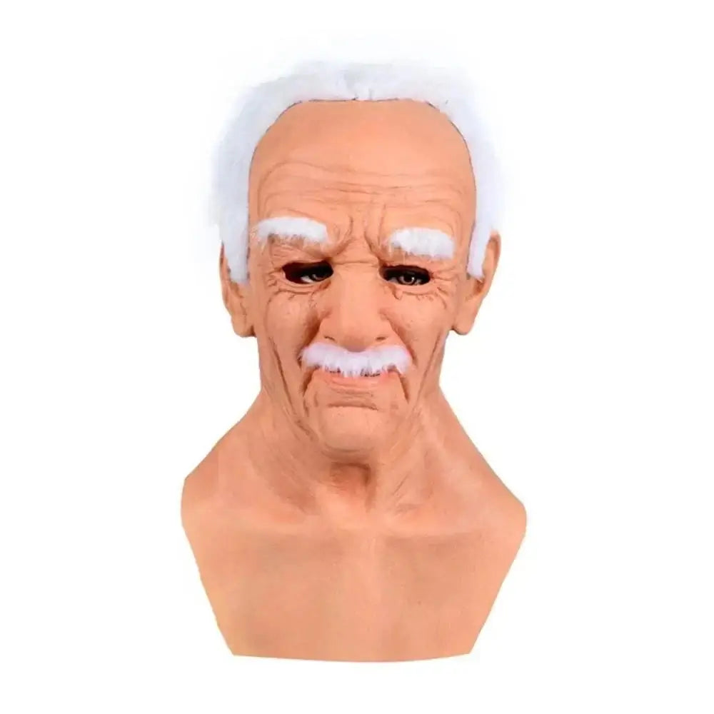 Realistic old scary mask with intricate details for Halloween events.