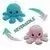 Double sided flip octopus plush toy soft reversible emotion doll for kids