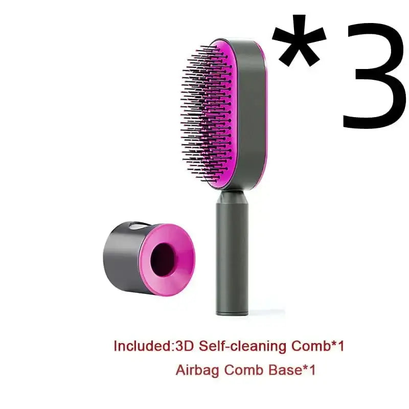 Self-Cleaning Hair Brush with Airbag Massage Scalp Comb