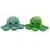 Double sided flip octopus plush toy showing two different facial expressions, soft and cuddly stuffed animal toy for kids