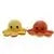 Double sided flip octopus plush toy with soft, colorful reversible design for expressing emotions and playful decor
