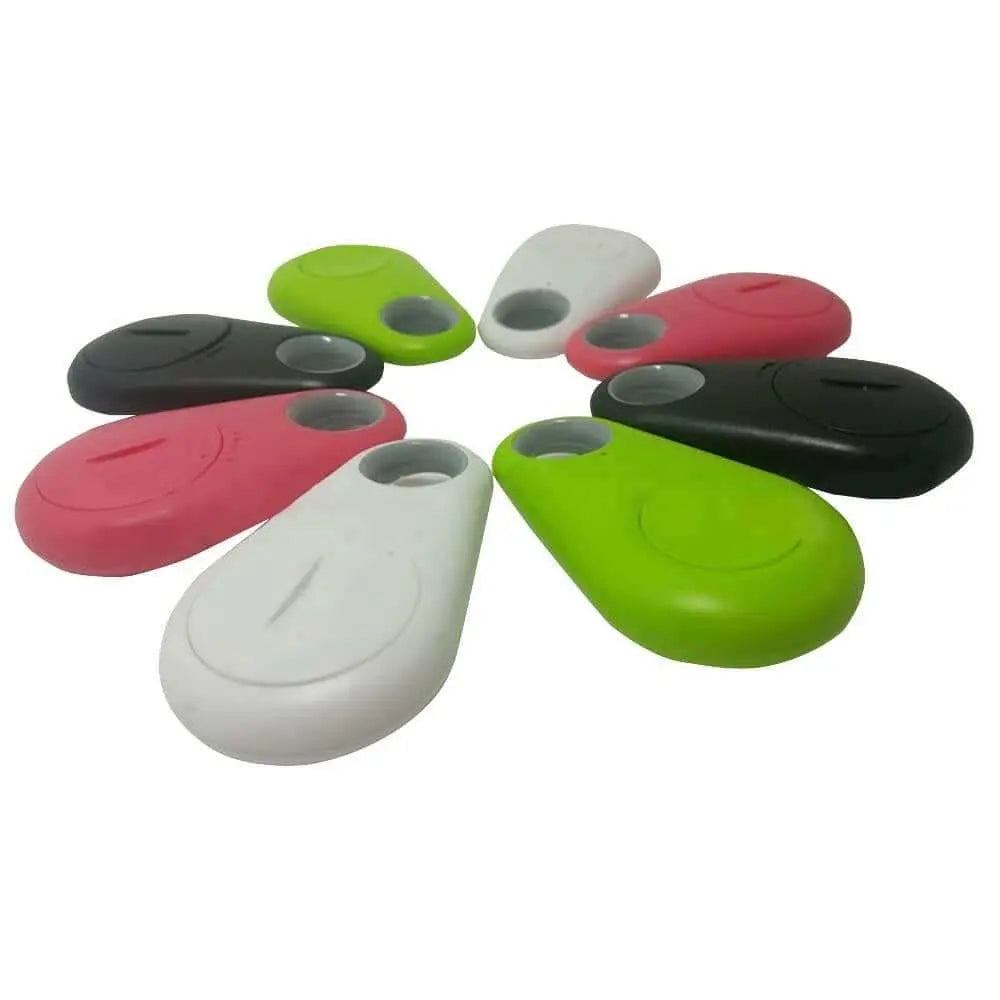 Colorful keychain Bluetooth trackers for GPS item location.