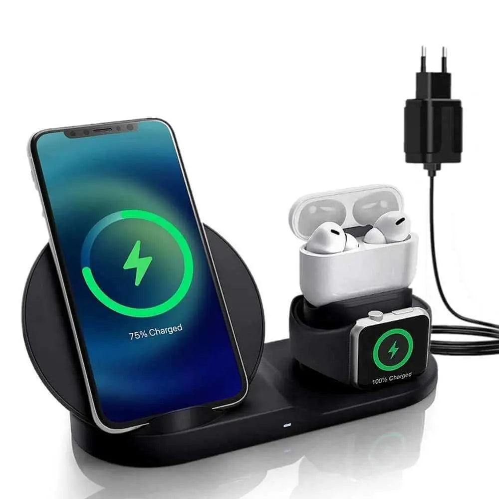 3 in 1 wireless charger for iPhone, Apple Watch, AirPods, fast charging dock station.