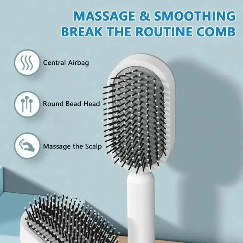 Women's 3D Hair Growth Self-Cleaning Brush with Massage & Smoothing Features