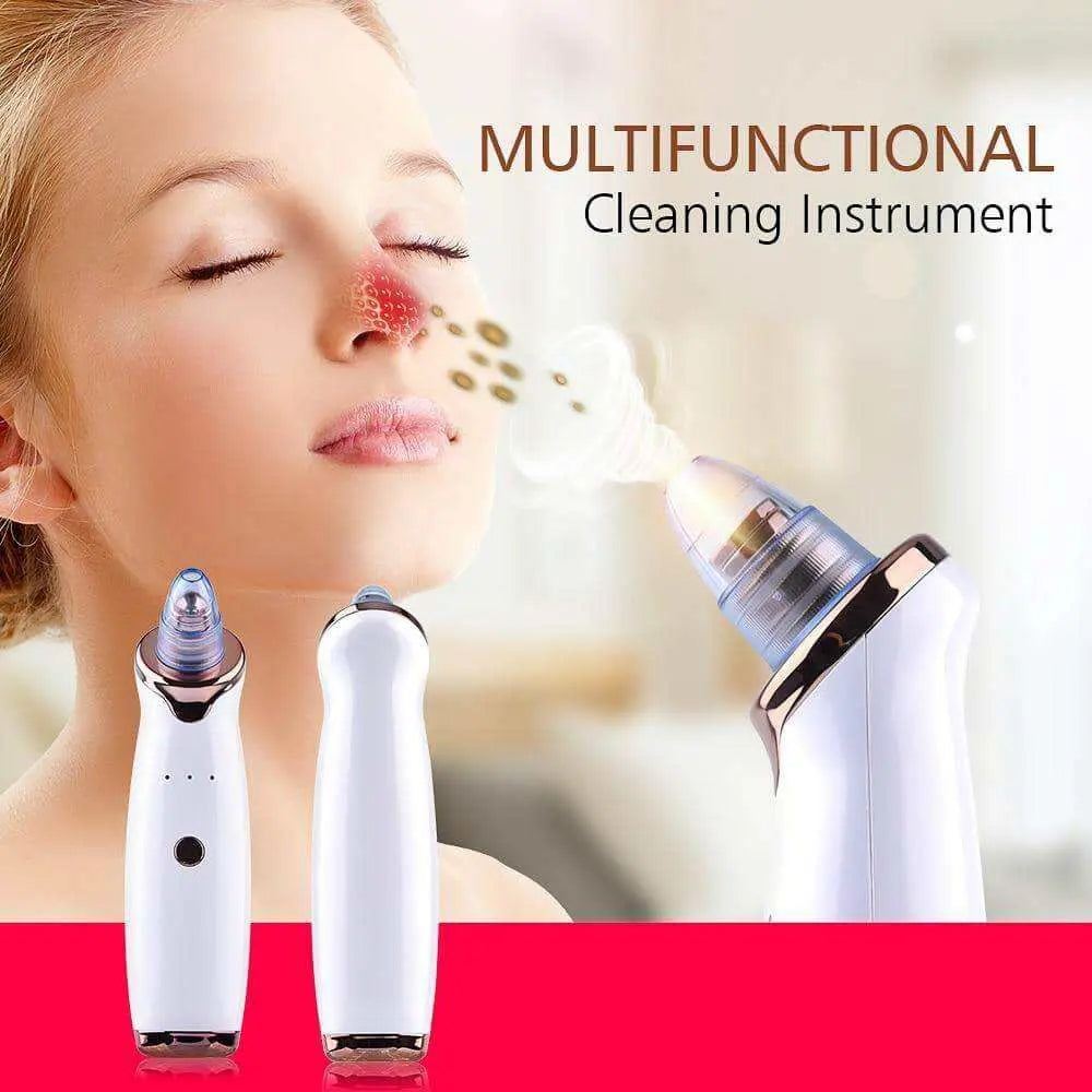 Multifunctional electric vacuum facial blackhead remover in use.