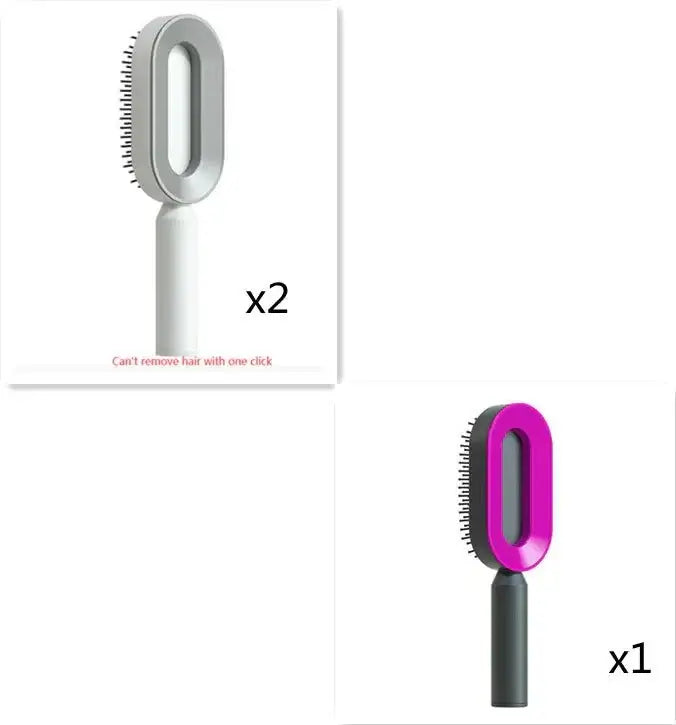 Self-Cleaning Hair Brush with Airbag Massage Scalp Comb
