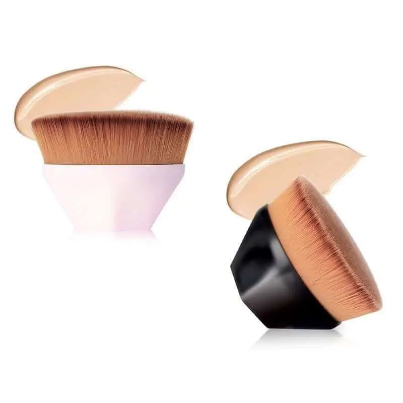 High density seamless foundation brush with soft bristles for smooth makeup application.
