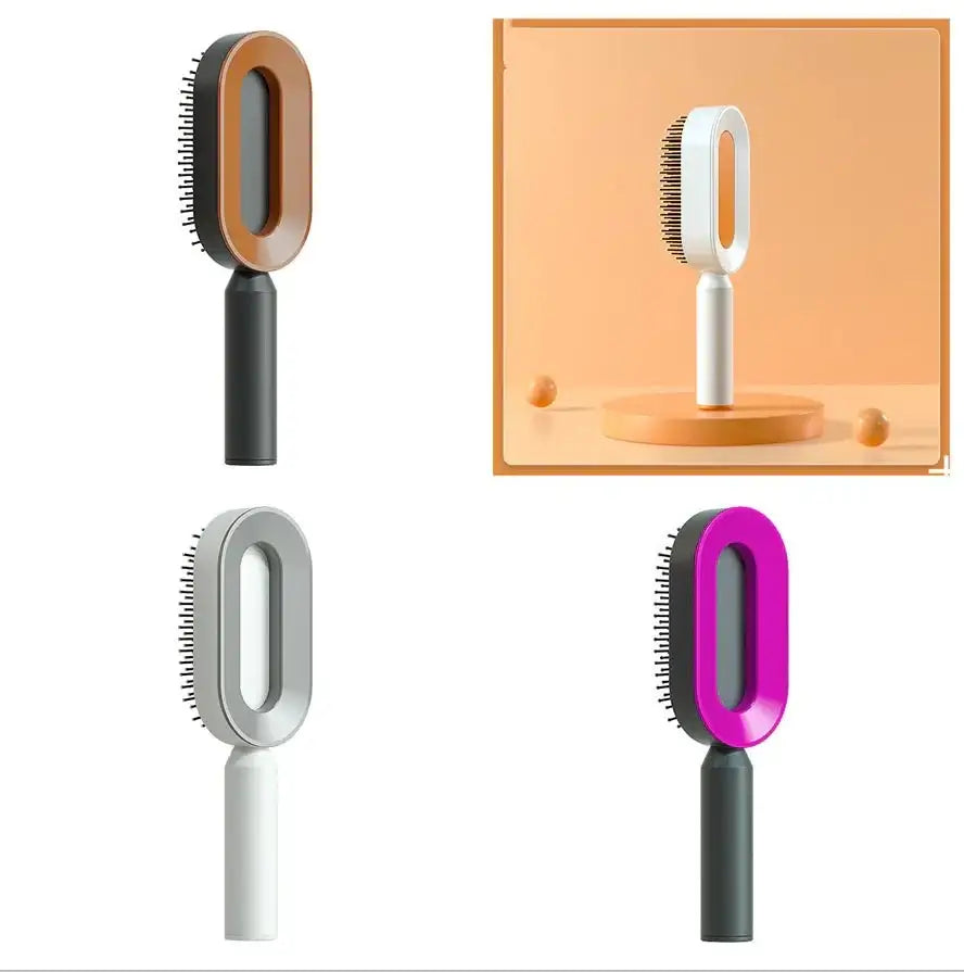 Self-Cleaning Hair Brush with Airbag Massage Scalp Comb