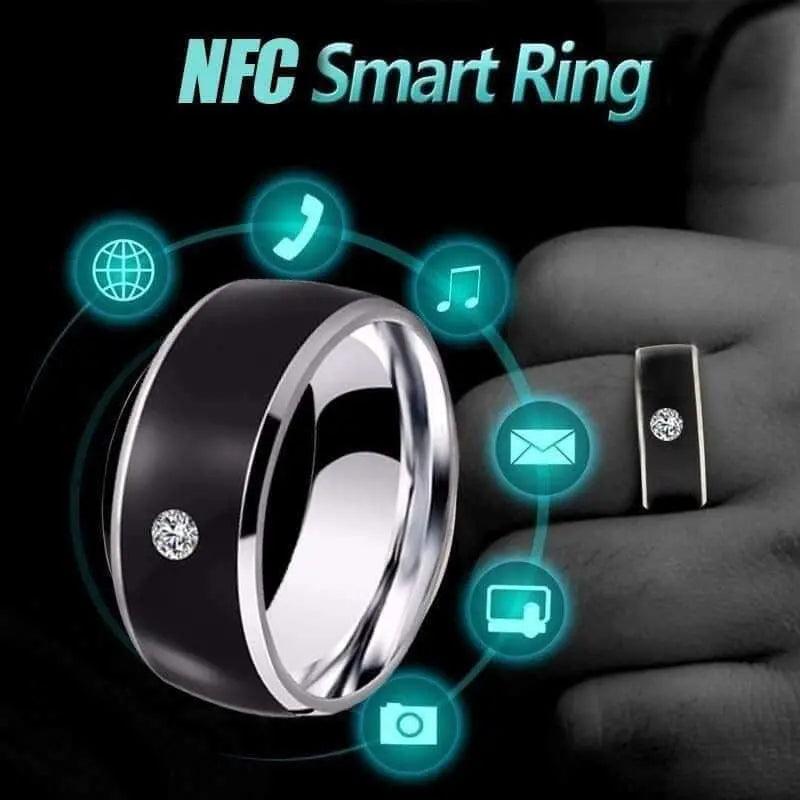 Intelligent multi-functional NFC smart ring enabling smartphone connectivity.