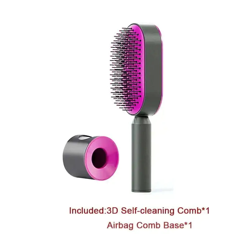 Self-Cleaning Hair Brush with Airbag Massage Scalp Comb