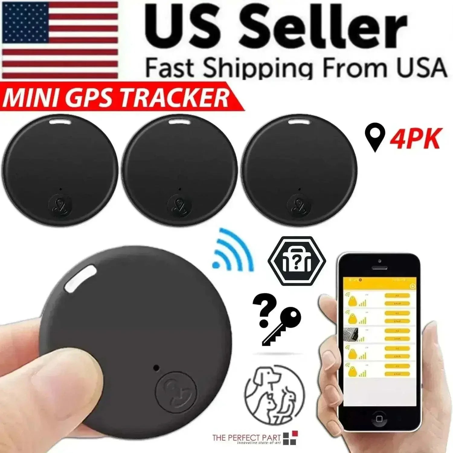 Bluetooth GPS device for real-time tracking, lightweight, and easy pairing with smartphones.