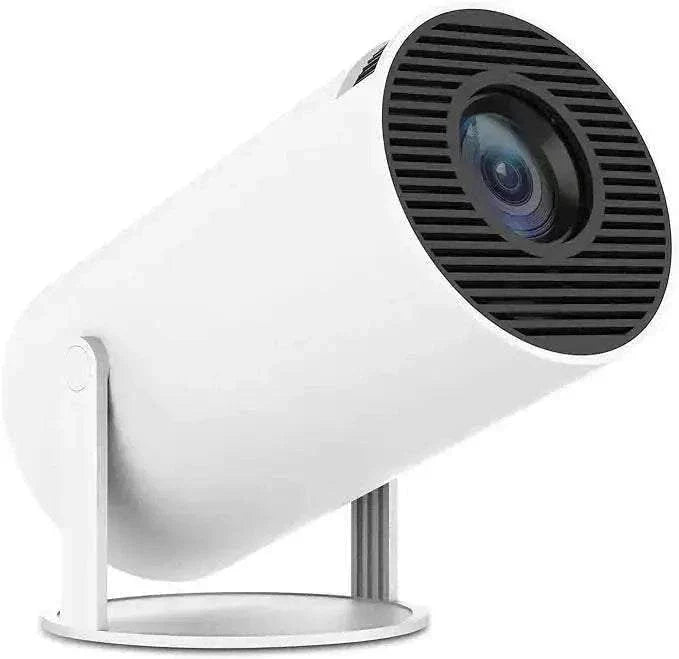 Mini portable WiFi6 BT 5.0 Android projector for home entertainment.