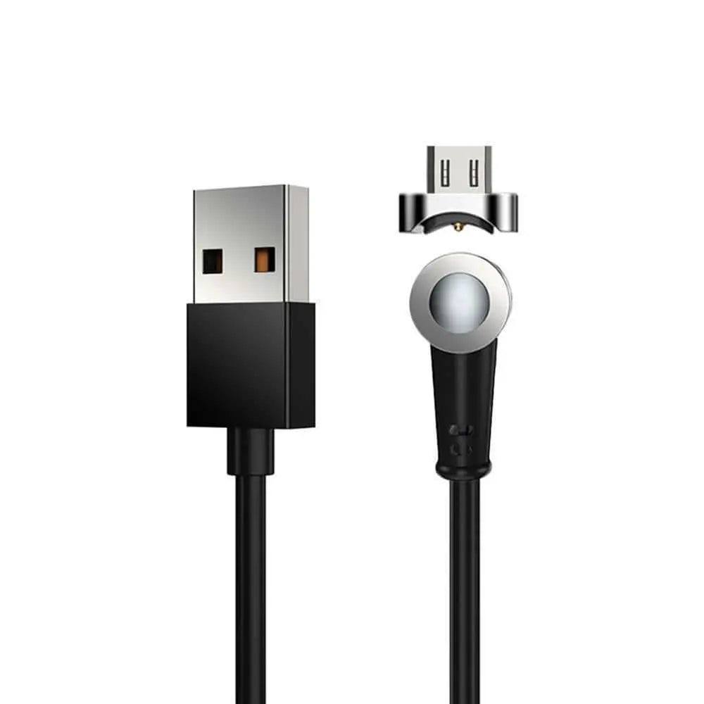 USB-C magnetic charging cable with flexible 180-degree rotatable connector.