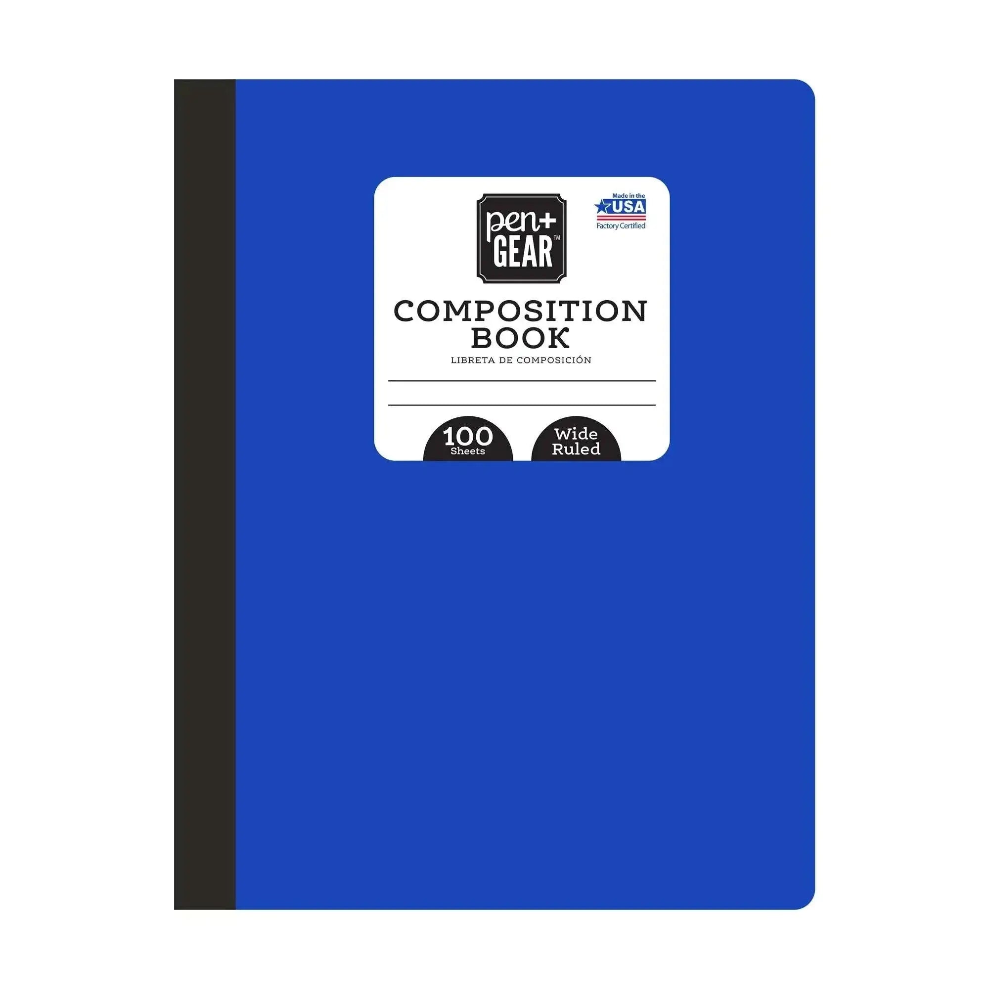 Pen + Gear 100 Sheets Blue Wide Ruled Composition Book