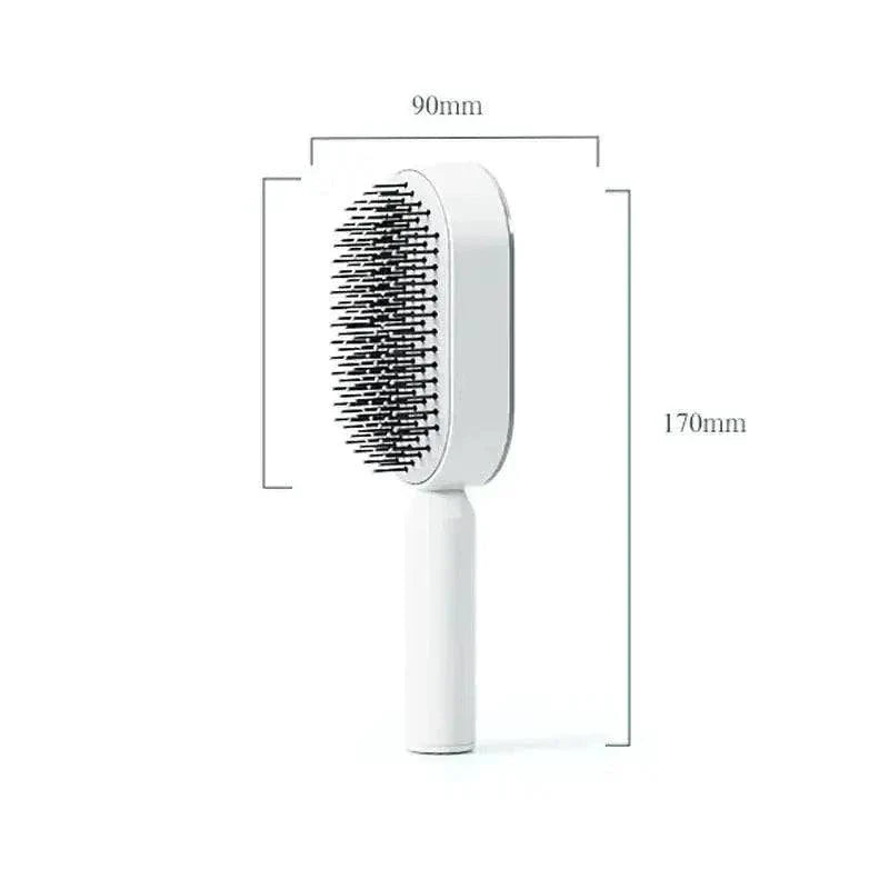 Self Cleaning Hair Brush for Easy Detangling and Smooth Styling, 90mm x 170mm.