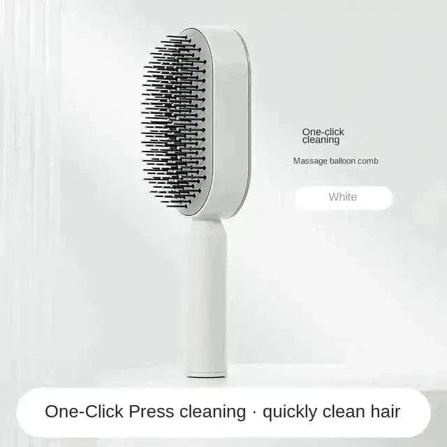 Self Cleaning Hair Brush for easy detangling and smooth styling.