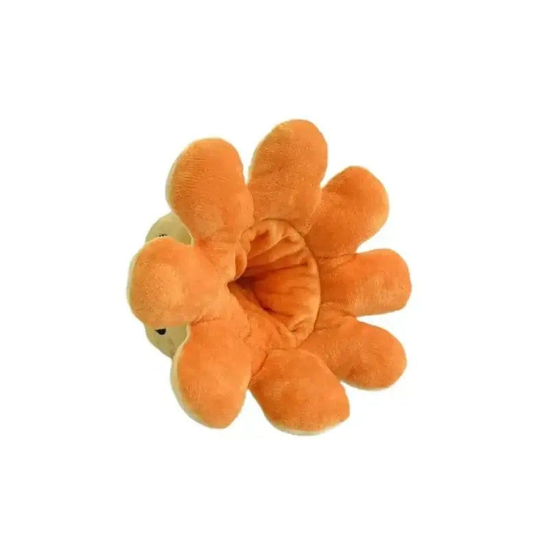 Double-sided flip orange octopus plush toy expressing emotions for kids and home decor