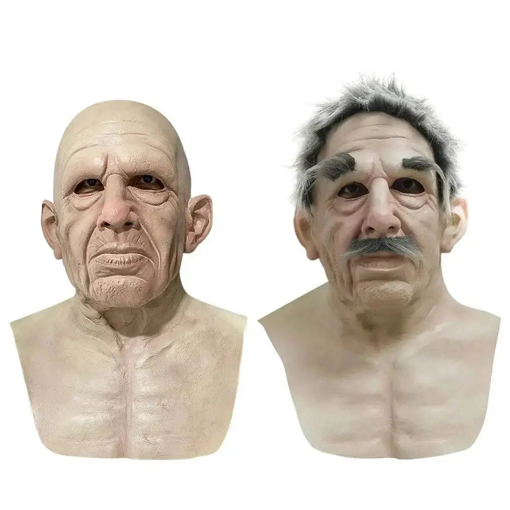 Old scary mask with realistic design and intricate details, perfect for Halloween or themed parties.