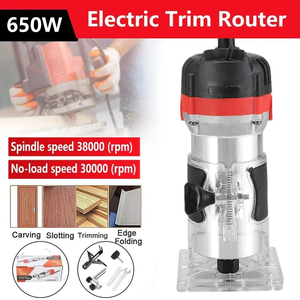 800W Electric Wood Trimming Machine Portable Tool for Carpentry