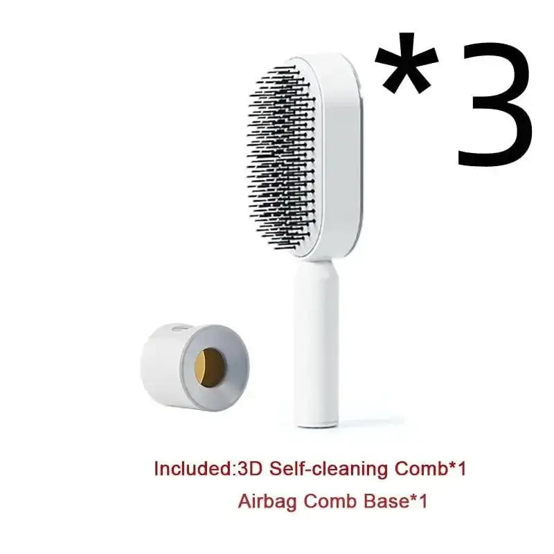 Self-Cleaning Hair Brush with Airbag Massage Scalp Comb